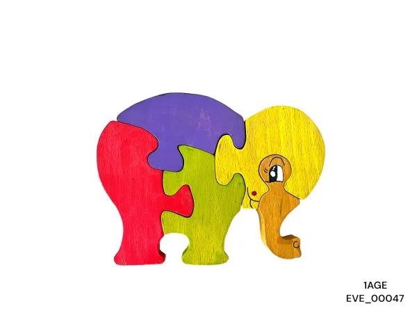 Puzzle en bois Eléphants